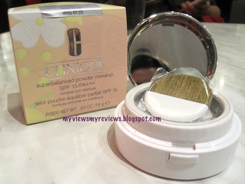 clinique powder makeup. The powder comes in a nice