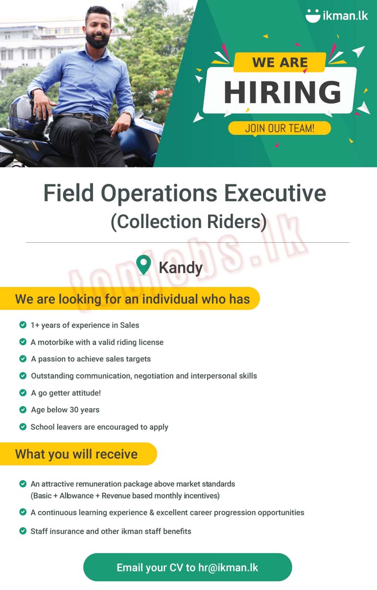 Collection Rider Vacancy in Kandy