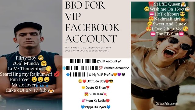 Bio for Vip Facebook Account | Fb Style Bio