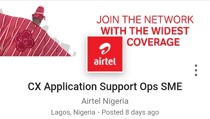 Job Vacancy at Airtel Nigeria (Airtel Networks Limited)