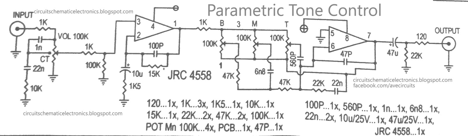 Tone Control Using Lm324 Circuit - Parametric Tone Control Ic4558 - Tone C   ontrol Using Lm324 Circuit