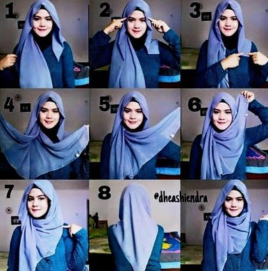 Tutorial hijab wisuda segi empat terbaru