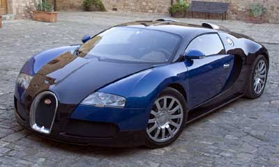 blue bugatti veyron