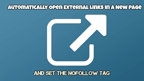 How To Automatically Open External Links in a New Page And Set The Nofollow Tag