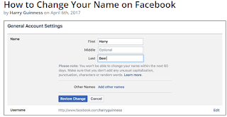 Edit Name On Facebook