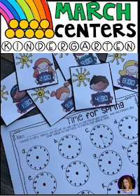 Spring into March Math and Literacy Centers is 248 pages full of fun hands-on math and literacy centers that are perfect for your kindergartners to help build a strong foundation in math, number sense and literacy skills.