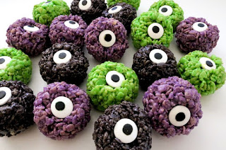 Monster Eye Balls Rice Krispie Bites