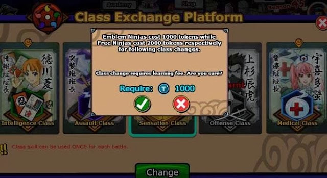 Ninja Saga Class Exchange Platform