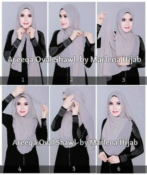 Kumpulan Gambar Tutorial Hijab Modern Syari Untuk Style Yang Modis