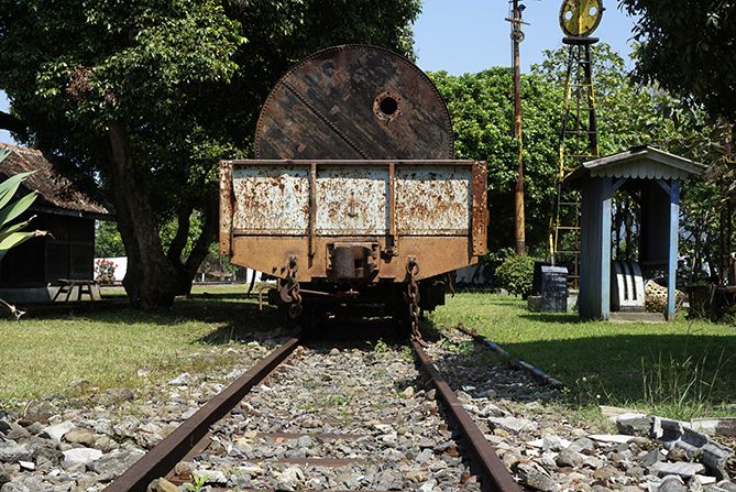 Jalur rel kereta api di Museum Kereta Api Ambarawa