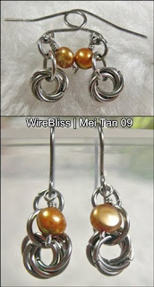 wire wrapped earrings - jump rings