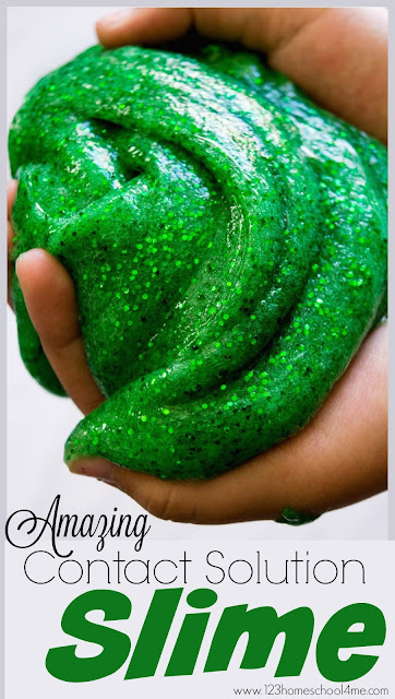 This slime recipe is AMAZING! Not only is this slime recipe with contact solution EASY, but it is outrageously FUN to play with too! Definetly one of the best slime recipes I've seen and a wonderful present for kids friends for Christmas.