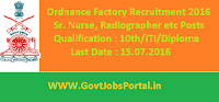 Ordnance Factory Recruitment 2016 for Various Posts Apply Online Here