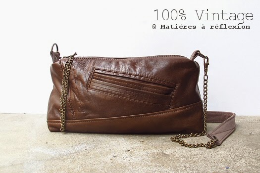 sac cuir vintage caramel cognac Matières à réflexion Mini Louxor