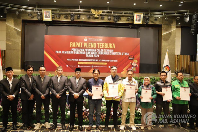 KPU Sumut Tetapkan Pasangan Bobby – Surya Sebagai Gubernur dan Wagubsu Terpilih Periode 2025-2030