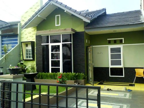 Contoh Kombinasi Cat Rumah Minimalis Warna Hijau