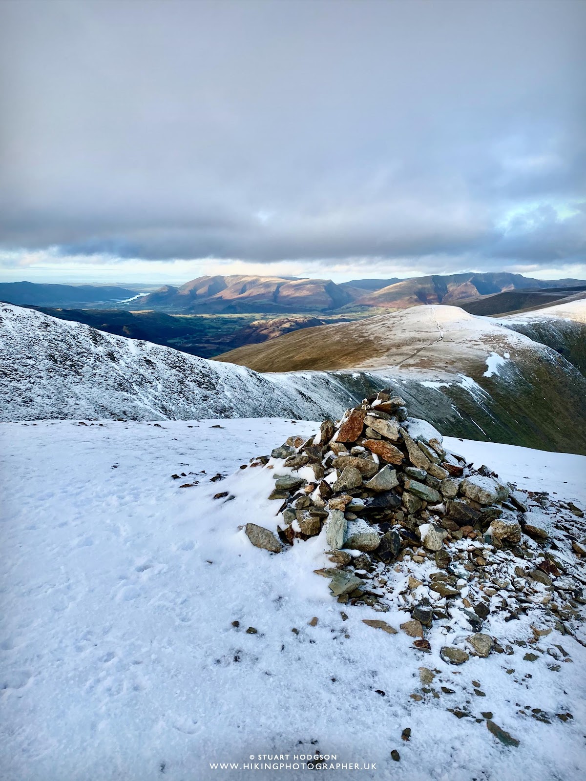 Helvellyn snow walk via Striding Edge & Swirral Edge