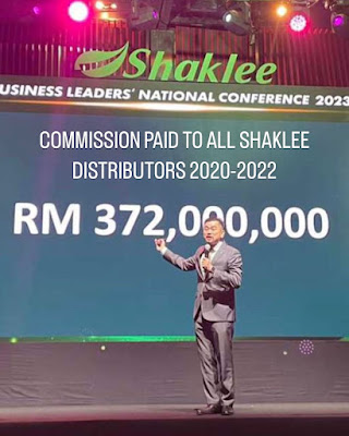 Bonus Shaklee yang telah dibayar kepada Pengedar Shaklee untuk tahun 2020-2022 adalah RM 372 JUTA!