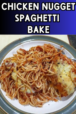 Chicken Nugget Spaghetti Bake