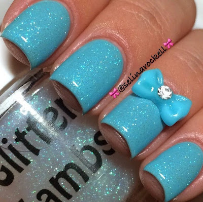 Sun Dazzler Glaze Glitter Lambs Nail Polish Swatched By @SelinaRockell