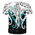 Linnhoy Unisex Casual 3D Printed T-Shirts Short Sleeve Tops Tees