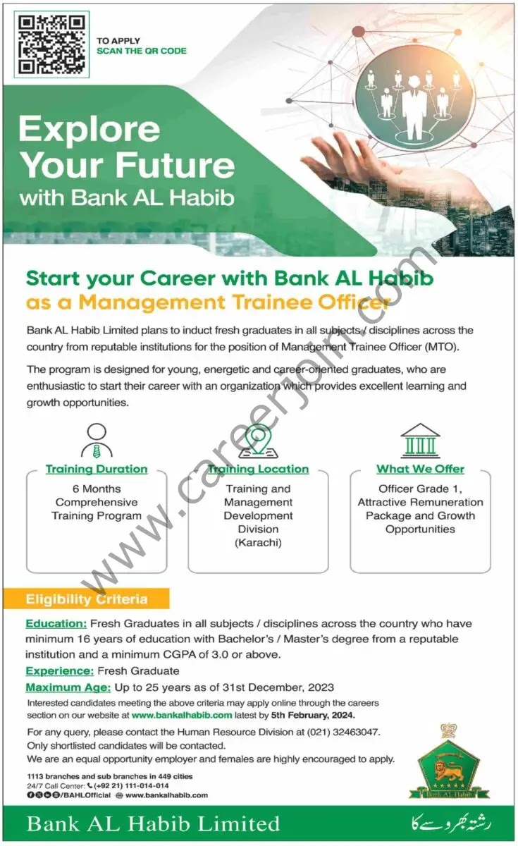 Jobs in Bank AL Habib Ltd