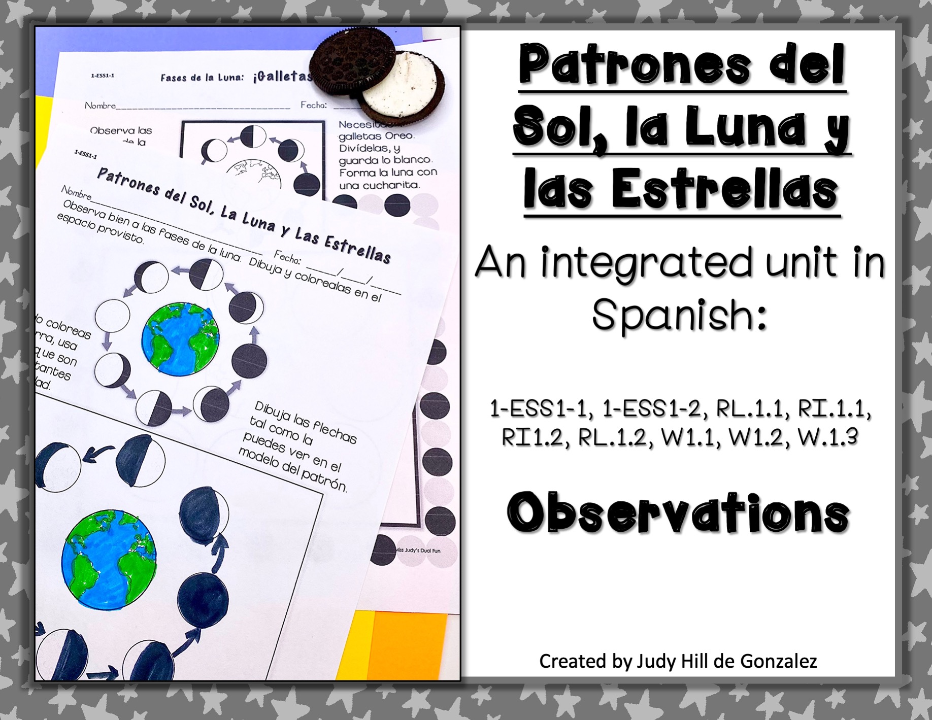 Image of phases of the moon, Spanish integrated unit
