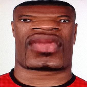 Funny picture of Manchester united's left back Patrice Evra funny picture of Evra's face 