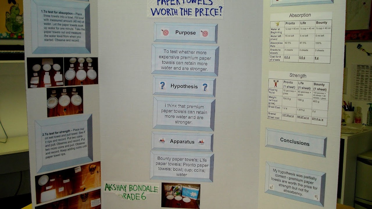 Paper Towel Science Fair Project