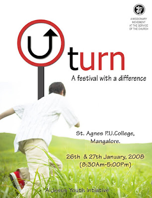  u- turn, 26th and 27th January at St Agnes PU Aditorium Mangalore, Jesus Youth