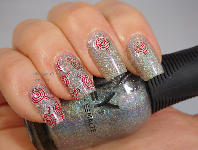 Nicole Diary ND-L001 over Orly Mirrorball