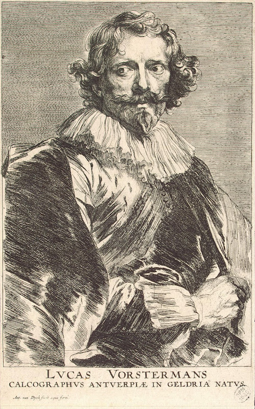 Portrait of Lucas Vorsterman I by Anthony van Dyck - Portrait Art Prints from Hermitage Museum