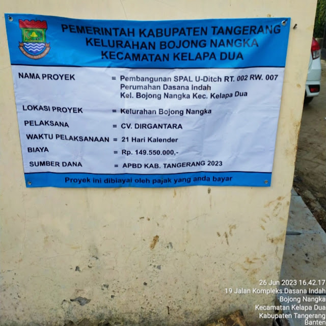 Klarifikasi Mengenai Proyek U_dith Kelapa Dua Tangerang Sesuai RAB yang Dituduh Asal