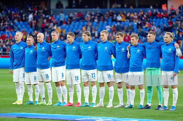 SELECCIÓN DE ISLANDIA. Temporada 2021-22. Hördur Magnússon, Jón Dagur Thorsteinsson, Aron Thrándarson, Brynjar Bjarnason, Thórir Helgason, Jón Bödvarsson, Stefán Thórdarson, Daníel Grétarsson, Alfons Sampsted, Rúnar Rúnarsson, Birkir Bjarnason. SELECCIÓN DE ESPAÑA 5 SELECCIÓN DE ISLANDIA 0 Martes 29/03/2022, 20:45 horas. Partido internacional amistoso. La Coruña, estadio ABANCA-Riazor: 28.117 espectadores.