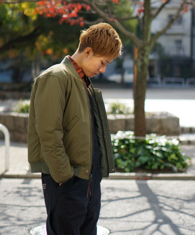 【CALEE/キャリー】CALEE MA-1 Jacket × Canvas Overall STYLING!