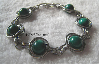 Wire Wrapped TAW Malachite Bracelet