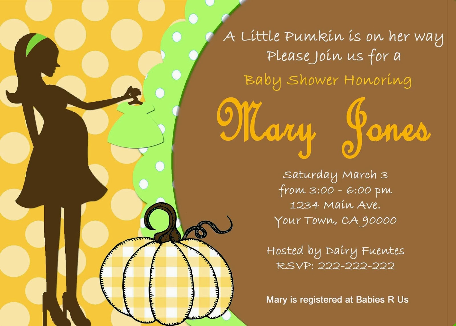 Halloween Baby Shower Invitation Pumpking Baby Shower Invites Mom-to ...