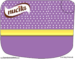 Purple and Gold Free Printable Nucita Candy Bar Labels.