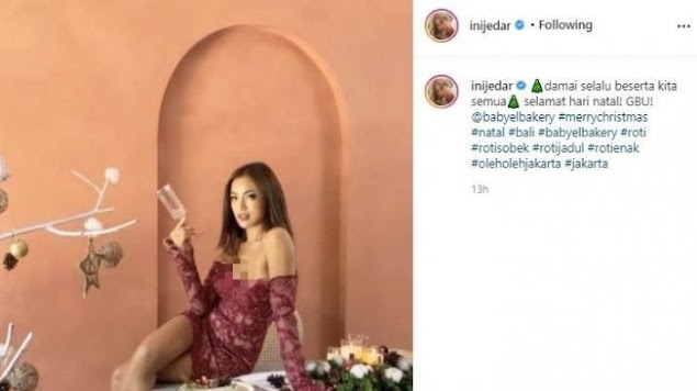 Artis Cantik Jessica Iskandar tengah menjadi Perbincangan masyarakat di momen perayaan Natal