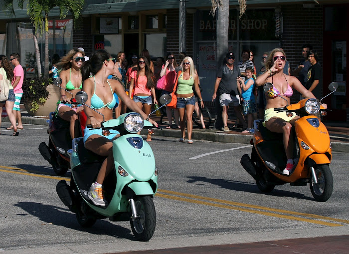 Vanessa Hudgens and Selena Gomez Riding Scooters - 06