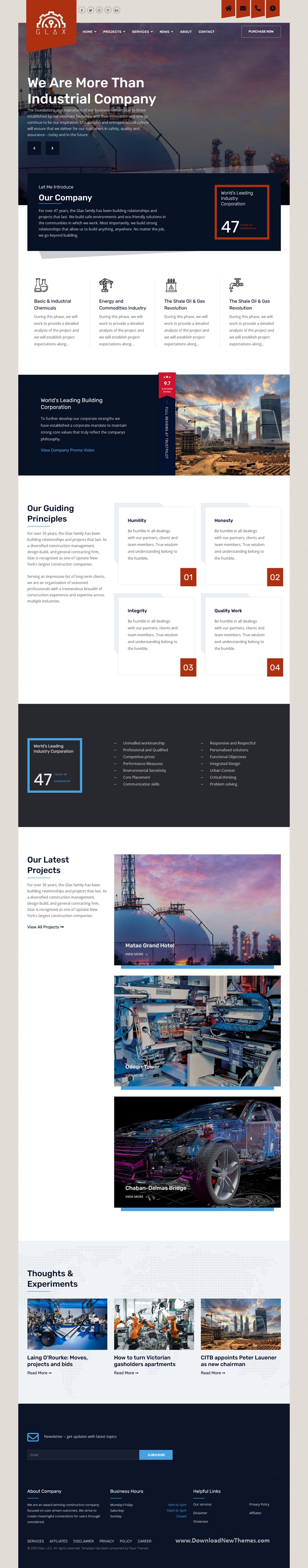 Glax Industry Joomla Template With Page Builder