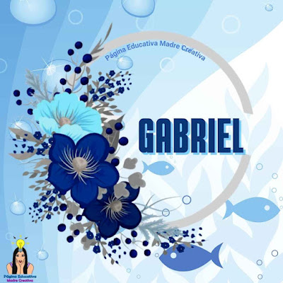 Pin Nombre Gabriel para imprimir gratis GAFETE