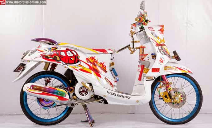  Modifikasi Mio Fino Doraemon Modifikasi Motor Kawasaki 