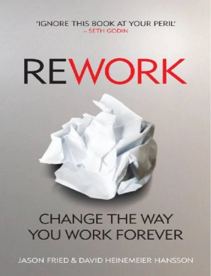 Cover Page Of Business Book Named Rework