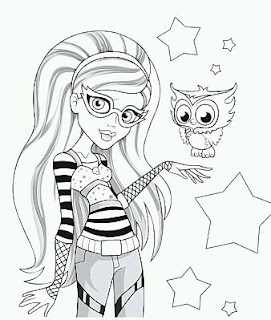 Monster High, Dibujos de Ghoulia para Pintar 