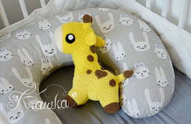 Krawka: Cute little chubby Giraffe - baby plush crochet pattern by Krawka, baby animal, wild animal giraffe