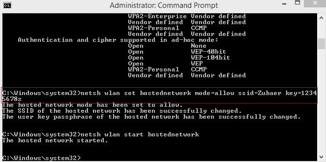 how to create wlan in windows 8 and 8.1