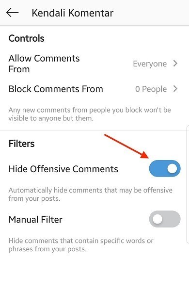 How to Filter Negative Comments and Spam on Instagram 4