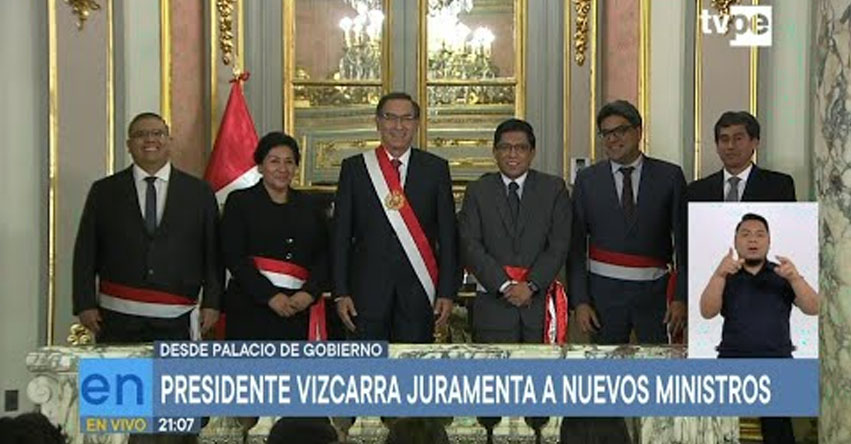 Presidente Martín Vizcarra Juramentó a cuatro nuevos ministros en Palacio de Gobierno [VIDEO]