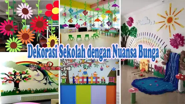 Contoh Dekorasi Sekolah dengan Nuansa Bunga